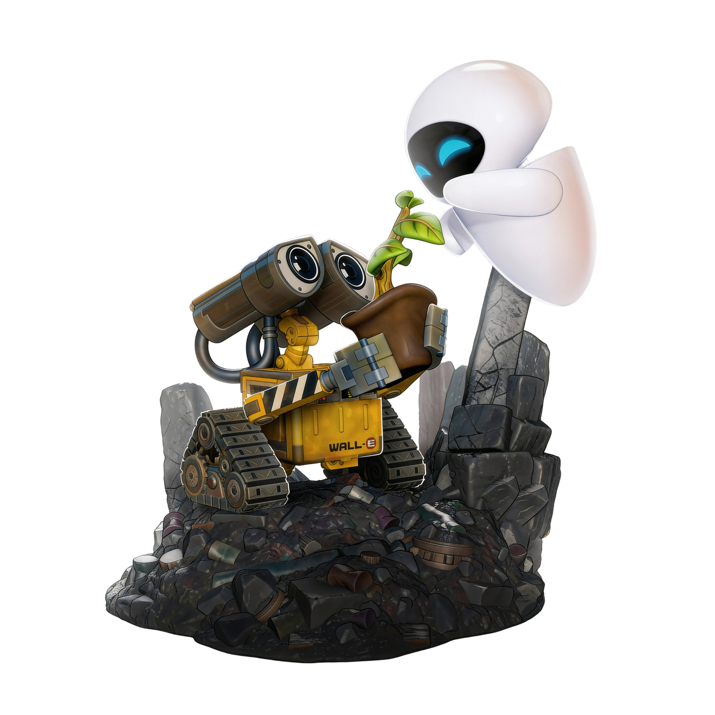 Chibi Wall-E and Eve